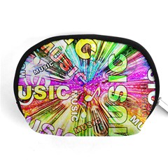 Music Abstract Sound Colorful Accessory Pouch (medium) by Bajindul