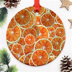 Oranges Background Texture Pattern Ornament (Round) Front