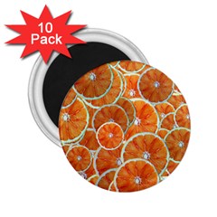 Oranges Background Texture Pattern 2 25  Magnets (10 Pack)  by Bajindul