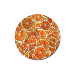 Oranges Background Texture Pattern Magnet 3  (round) by Bajindul