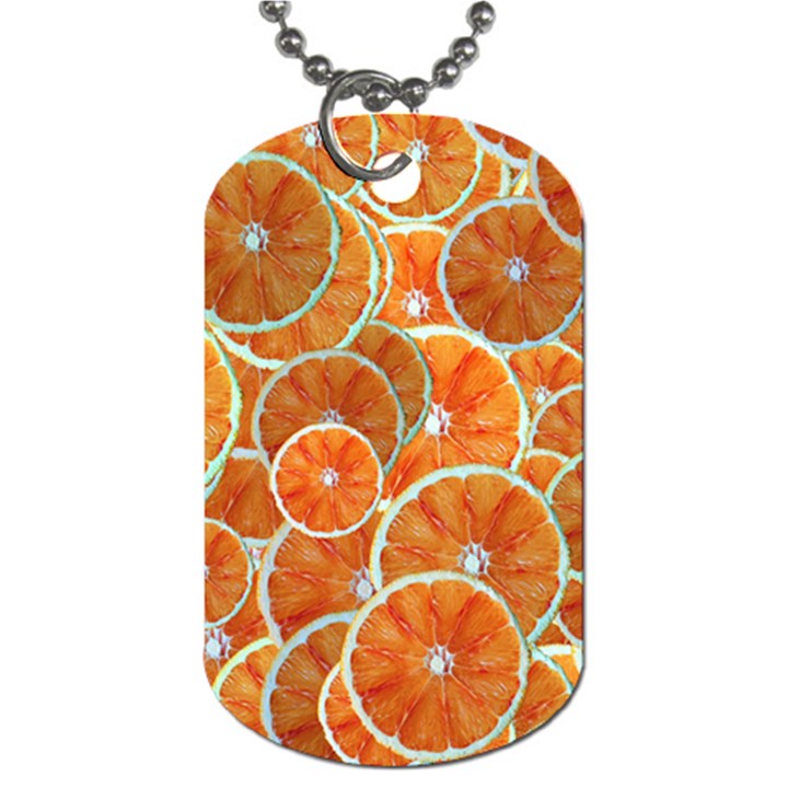 Oranges Background Texture Pattern Dog Tag (One Side)