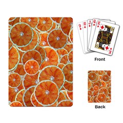 Oranges Background Texture Pattern Playing Cards Single Design by Bajindul