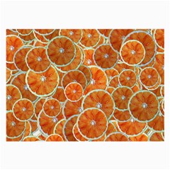 Oranges Background Texture Pattern Large Glasses Cloth (2 Sides) by Bajindul