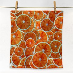 Oranges Background Texture Pattern Face Towel by Bajindul