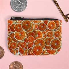 Oranges Background Texture Pattern Mini Coin Purse by Bajindul