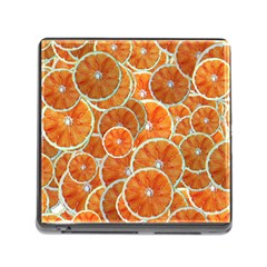 Oranges Background Texture Pattern Memory Card Reader (square 5 Slot) by Bajindul