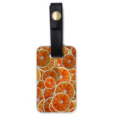 Oranges Background Texture Pattern Luggage Tag (one Side) by Bajindul