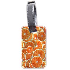 Oranges Background Texture Pattern Luggage Tag (two Sides) by Bajindul