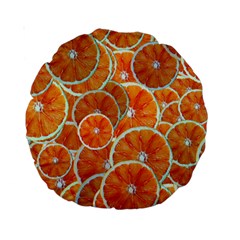 Oranges Background Texture Pattern Standard 15  Premium Round Cushions by Bajindul