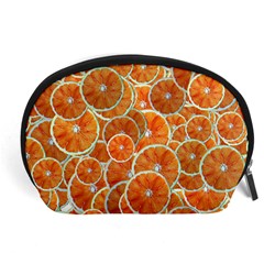 Oranges Background Texture Pattern Accessory Pouch (large) by Bajindul