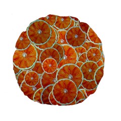 Oranges Background Texture Pattern Standard 15  Premium Flano Round Cushions by Bajindul