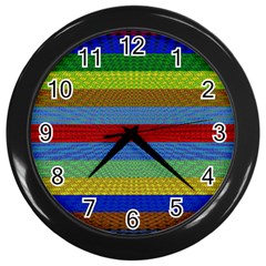 Pattern Background Wall Clock (black)