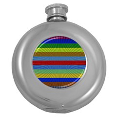 Pattern Background Round Hip Flask (5 Oz) by Bajindul