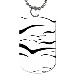 Sky Birds Flying Flock Fly Dog Tag (one Side) by Bajindul