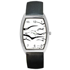 Sky Birds Flying Flock Fly Barrel Style Metal Watch by Bajindul