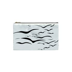 Sky Birds Flying Flock Fly Cosmetic Bag (small) by Bajindul