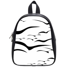 Sky Birds Flying Flock Fly School Bag (small) by Bajindul