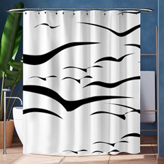 Sky Birds Flying Flock Fly Shower Curtain 60  X 72  (medium)  by Bajindul