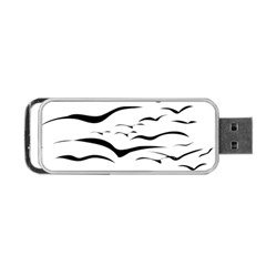 Sky Birds Flying Flock Fly Portable Usb Flash (one Side) by Bajindul