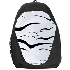 Sky Birds Flying Flock Fly Backpack Bag by Bajindul