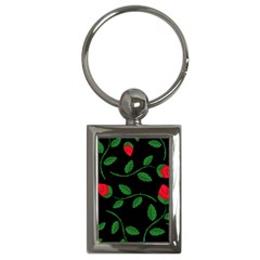 Roses Flowers Spring Flower Nature Key Chain (rectangle) by Bajindul