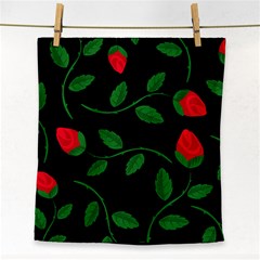 Roses Flowers Spring Flower Nature Face Towel by Bajindul