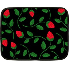 Roses Flowers Spring Flower Nature Fleece Blanket (mini) by Bajindul