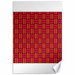 Pattern Red Background Structure Canvas 20  X 30  by Bajindul