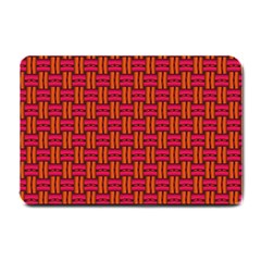 Pattern Red Background Structure Small Doormat  by Bajindul