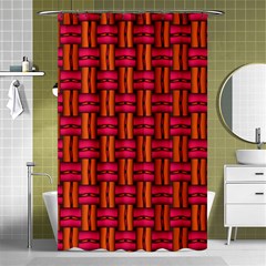 Pattern Red Background Structure Shower Curtain 48  X 72  (small)  by Bajindul