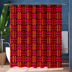 Pattern Red Background Structure Shower Curtain 60  X 72  (medium)  by Bajindul