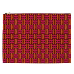 Pattern Red Background Structure Cosmetic Bag (xxl) by Bajindul