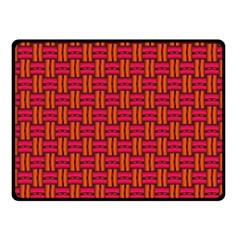 Pattern Red Background Structure Double Sided Fleece Blanket (small)  by Bajindul