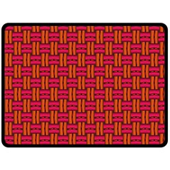 Pattern Red Background Structure Double Sided Fleece Blanket (large)  by Bajindul