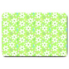 Zephyranthes Candida White Flowers Large Doormat  by Bajindul