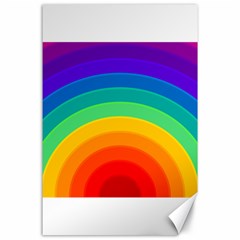 Rainbow Background Colorful Canvas 24  X 36  by Bajindul