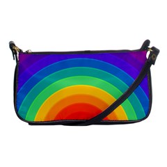 Rainbow Background Colorful Shoulder Clutch Bag by Bajindul