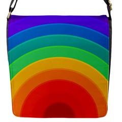 Rainbow Background Colorful Flap Closure Messenger Bag (s)