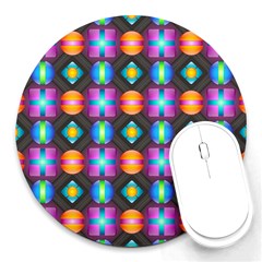 Squares Spheres Backgrounds Texture Round Mousepads by Bajindul