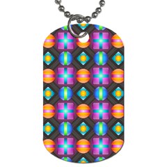 Squares Spheres Backgrounds Texture Dog Tag (one Side) by Bajindul