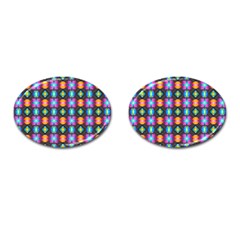 Squares Spheres Backgrounds Texture Cufflinks (oval) by Bajindul