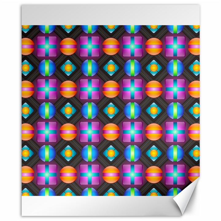 Squares Spheres Backgrounds Texture Canvas 8  x 10 