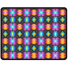 Squares Spheres Backgrounds Texture Fleece Blanket (medium)  by Bajindul