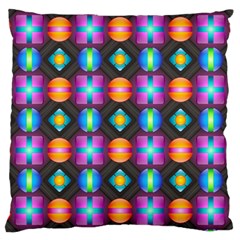 Squares Spheres Backgrounds Texture Large Cushion Case (two Sides) by Bajindul