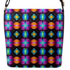 Squares Spheres Backgrounds Texture Flap Closure Messenger Bag (s) by Bajindul