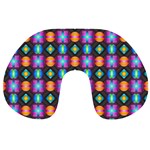 Squares Spheres Backgrounds Texture Travel Neck Pillow Back