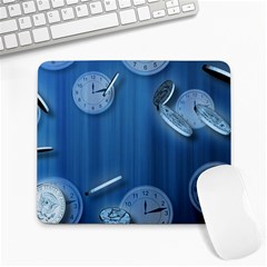 Time Clock Watch Hours Large Mousepads by Bajindul