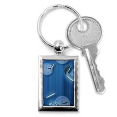 Time Clock Watch Hours Key Chain (rectangle)