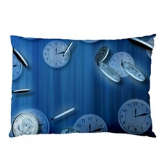 Time Clock Watch Hours Pillow Case by Bajindul