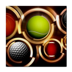 Sport Ball Tennis Golf Football Tile Coasters by Bajindul